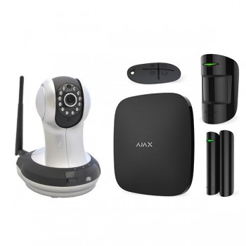 Комплект сигнализации Ajax StarterKit black + IP-видеокамера AI-361