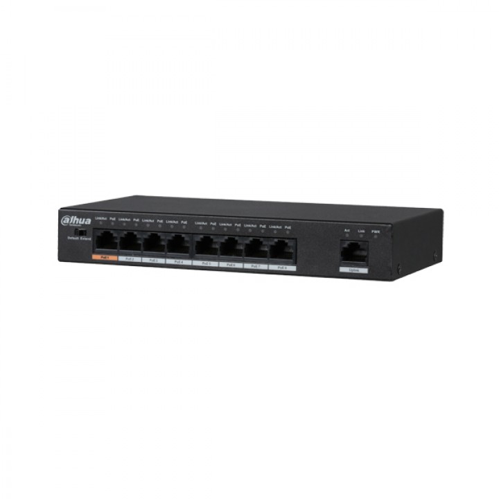 Коммутатор POE Dahua PFS3009-8ET-9 48V с 8 портами POE 100Мбит