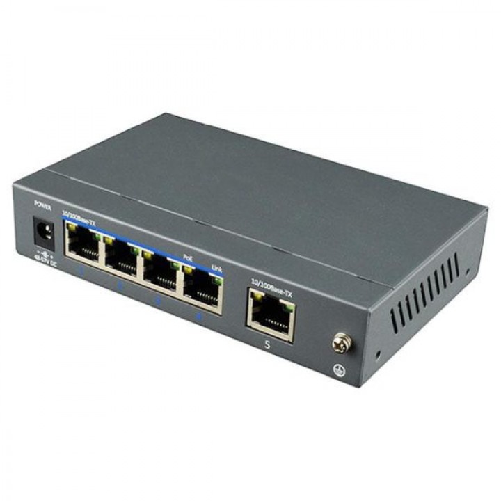 Неуправляемый POE коммутатор UTP1-SW0401-TP60 48V c 4 портами POE 100Mbps до 250м