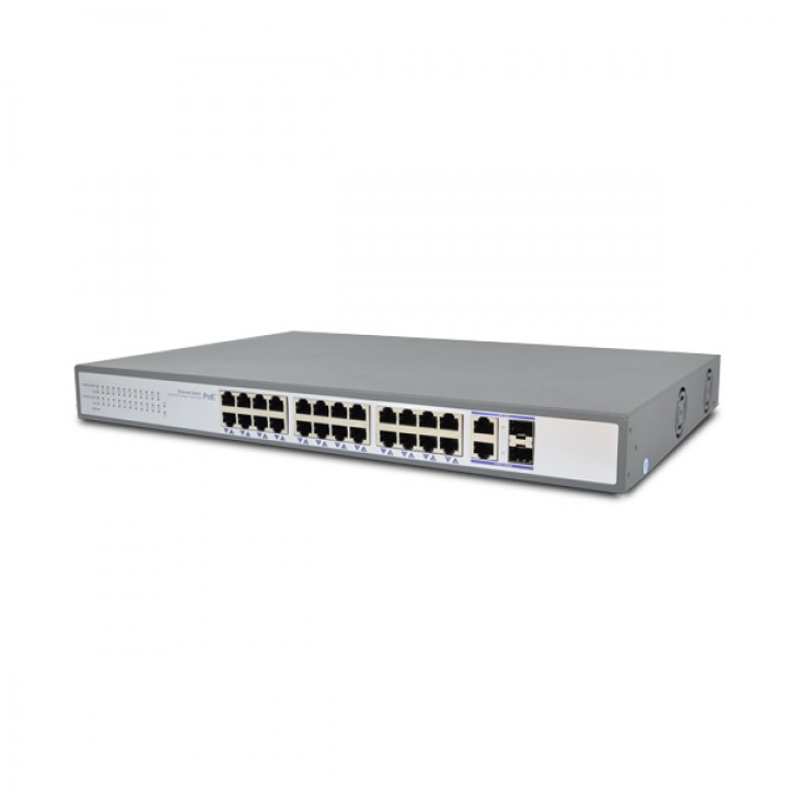 Коммутатор ATIS PoE-10026-24P-4S 24 PoE + 2 SFP + 2 Uplink 1000Mb