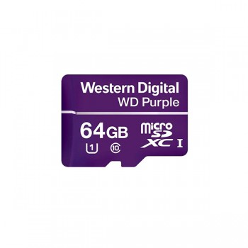 Карта памяти MICRO SDXC 64GB Western Digital для камеры видеонаблюдения