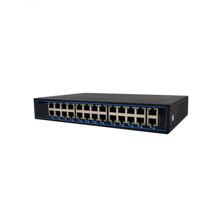 Коммутатор ATIS 24 порта PoE + 2 Uplink PoE-1026-24P/250m