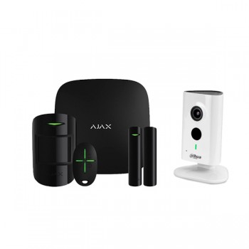 Комплект сигнализации Ajax StarterKit black + IP-видеокамера IPC-C15P