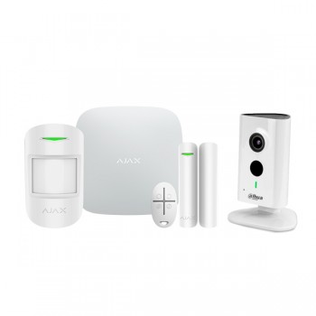 Комплект сигнализации Ajax StarterKit white + IP-видеокамера IPC-C15P
