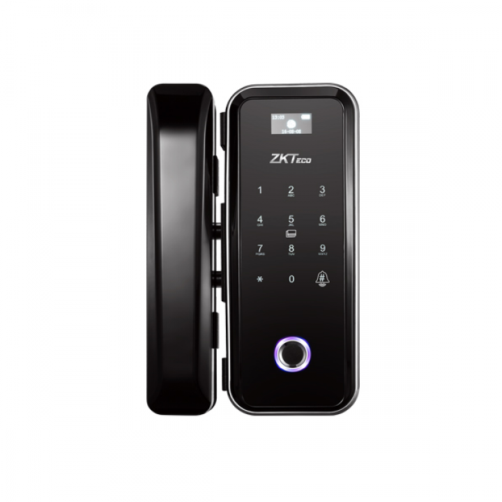 Smart замок ZKTeco GL300 для стеклянных дверей со сканером отпечатка пальца и считывателем Mifare