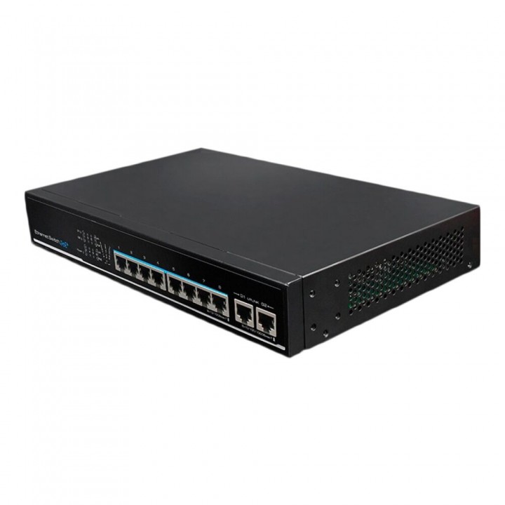 Неуправляемый PoE коммутатор Utepo SF10P-HM с 8 портами PoE 100мб + 2 UPLINK 1000Мб