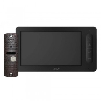 Комплект видеодомофона Arny AVD-7006 (черный/коричневый)