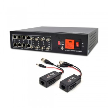 Активный 8-канальный приемник до 8Мп ATIS AL-1208 UHD видеосигнала и питания по UTP