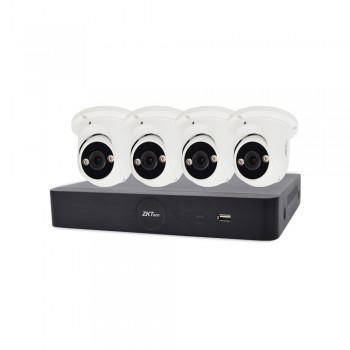 IP комплект видеонаблюдения с 4 камерами ZKTeco KIT-8504NER-4P/4- ES-852T11C-C