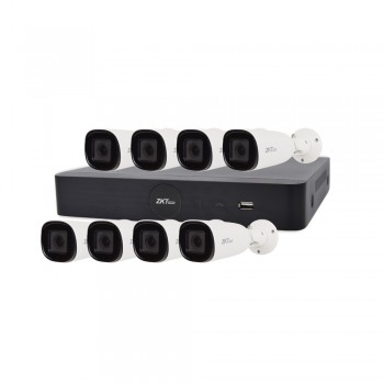 IP комплект видеонаблюдения с 8 камерами ZKTeco KIT-8508NER-8P/8-BL-852O38S