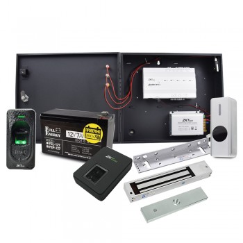 Комплект СКД ZKTeco с доступом по отпечаткам пальцев