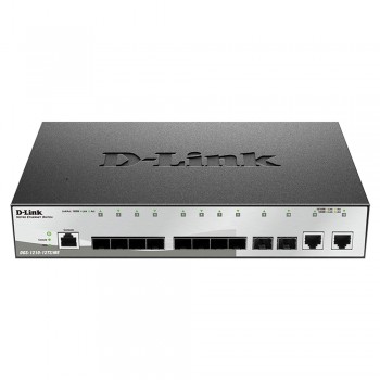 Коммутатор D-Link DGS-1210-12TS/ME 10xSFP(1G), 2x1GE управляемый