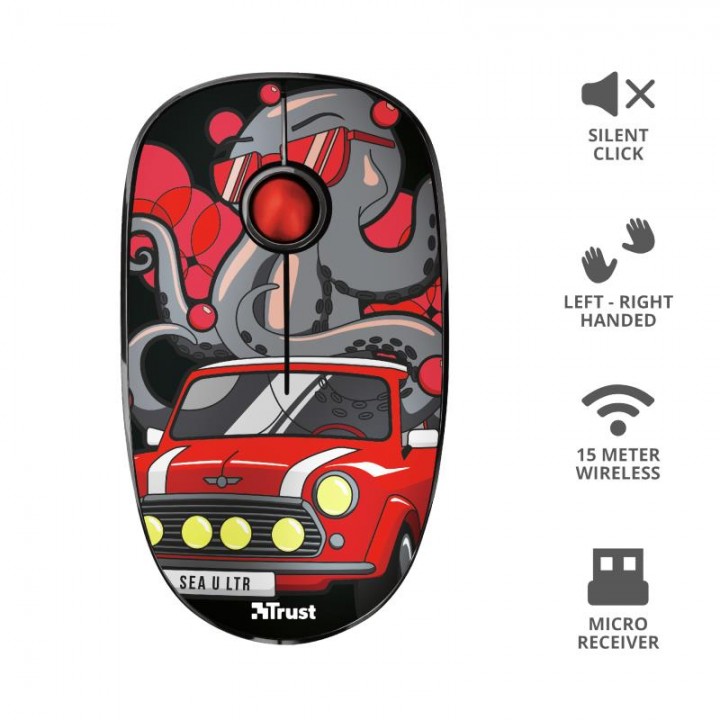 Мышь Trust SKETCH SILENT WL RED