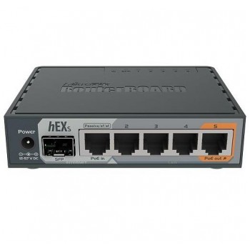 Маршрутизатор MikroTik hEX S 5xGE (1xPoE), 1xSFP, 1xUSB, RouterOS L4