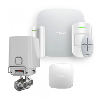 Комплект сигнализации и защиты от потопа Ajax StarterKit 2 white + Ajax WaterStop 1/2