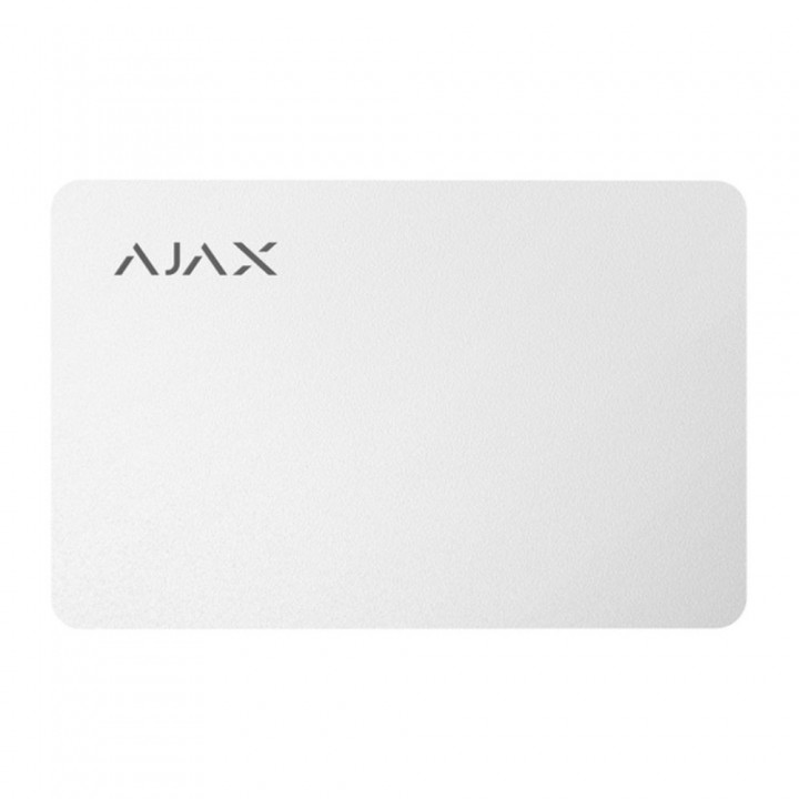 Защищенная бесконтактная карта Ajax Pass white (комплект 10 шт.) для клавиатуры KeyPad Plus