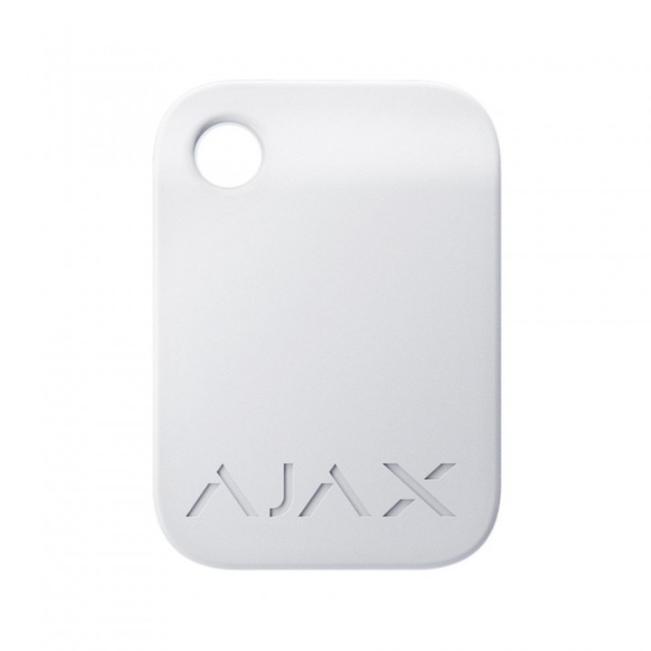 Защищенный бесконтактный брелок Ajax Tag white (комплект 100 шт.) для клавиатуры KeyPad Plus