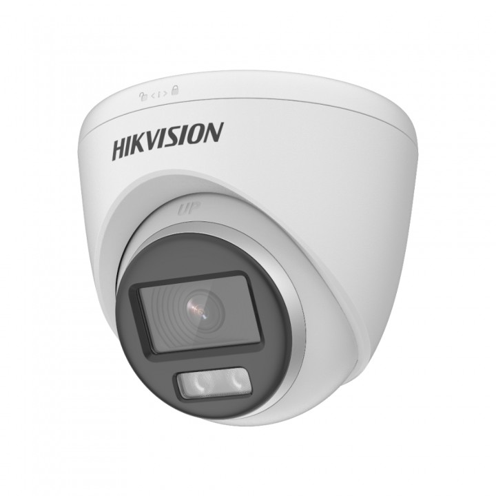 HD-TVI видеокамера 2 Мп Hikvision DS-2CE72DF0T-F (2.8 мм) ColorVu для системы видеонаблюдения, металл + пластик