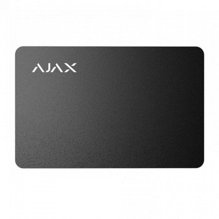Защищенная бесконтактная карта Ajax Pass black для клавиатуры KeyPad Plus