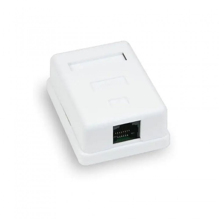 Розетка компьютерная 1-портовая RJ45 UTP cat.5e Hypernet MB-UTP1 внешняя накладная