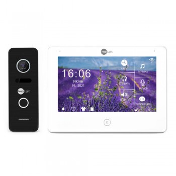 Комплект видеодомофона Neolight NeoKIT HD Pro WF Black: видеодомофон 7