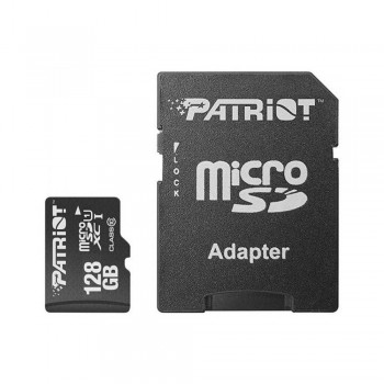 Карта памяти  MicroSDXC 128GB UHS-I Class 10 Patriot LX + SD-adapter (PSF128GMCSDXC10)