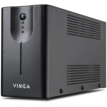 Источник бесперебойного питания Vinga VPE-600MU 600ВА / 360 Вт с LED-индикацией с USB в металлическом корпусе