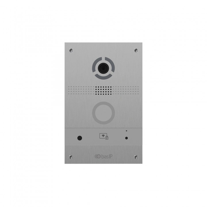 IP вызывная панель Bas-IP AV-08FB silver с распознанием лиц и считывателем UKEY