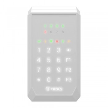 Сенсорная клавиатура Tiras Technologies K-PAD8+ (white) для управления охранной системой Orion NOVA II