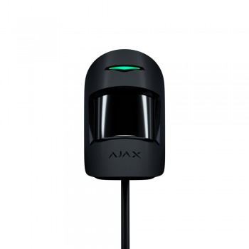 Дротовий датчик руху Ajax Superior MotionProtect Plus Fibra black з мікрохвильовим сенсором для приміщень