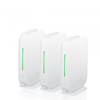 Комплект из трёх Mesh Wi-Fi маршрутизаторов ZYXEL Multy M1 AX1800, WiFi6, 1xWAN GE, 3xLAN GE, Amazon Alexa, 3 шт (WSM20-EU0301F)