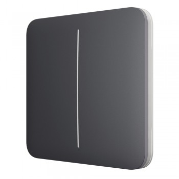 Кнопка Ajax SoloButton (2-gang) graphite для двухклавишного выключателя