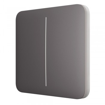 Кнопка Ajax SoloButton (2-gang) grey для двухклавишного выключателя