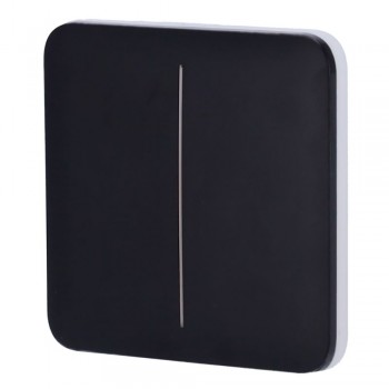 Кнопка Ajax SoloButton (2-gang) black для двухклавишного выключателя