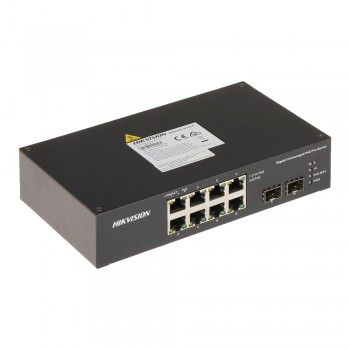 PoE-коммутатор Hikvision DS-3T0510HP-E/HS 8-портовый неуправляемый