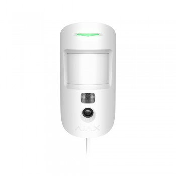 Дротовий датчик руху Ajax Superior MotionCam (PhOD) Fibra white з фотоверифікацією за запитом і за сценарієм