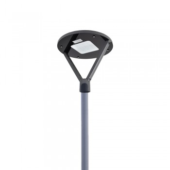 Комплект светильник светодиодный парковый Lightwell LW-GL-50FT + столб парковой серый 4м