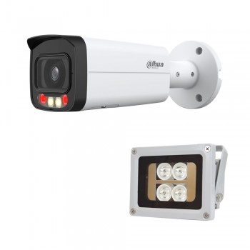 Комплект: IP-видеокамера 4 Мп Dahua DH-IPC-HFW2449T-AS-IL (3.6 мм) с двойной подсветкой  + ИК-прожектор Lightwell LW4-40IR60-12