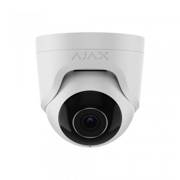 IP-видеокамера Ajax TurretCam (5 Мп/2.8 мм) white, проводная с разрешением 5 Мп и углом обзора до 110°