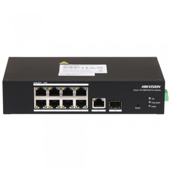 PoE-комутатор керований Hikvision DS-3T1310P-SI/HS з 8 портами PoE