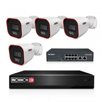 Комплект IP відеоспостереження 4Мп Provision-ISR, циліндр, розширення