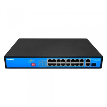 Некерований 19-портовий PoE-комутатор +2*GE+1*GF Ewind EW-S1919CF-AP з 16 портами PoE