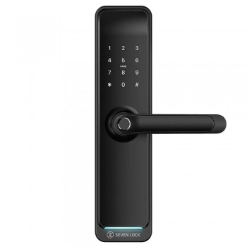 Умный дверной биометрический замок SEVEN LOCK SL-7767BFW (врезная часть 7068)