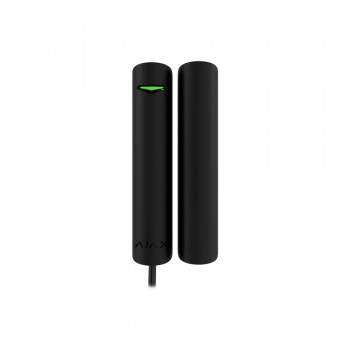 Дротовий датчик відчинення, удару та нахилу Ajax Superior DoorProtect G3 Fibra black з двома герконами