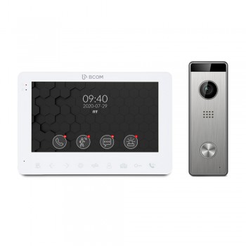 Комплект видеодомофон BCOM BD-780FHD White + видеопанель Tantos Triniti HD