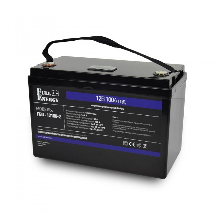 Акумулятор LiFePO4 літій залізо фосфатний 12.8В 100А·год Full Energy FEG-12100-2 (C)