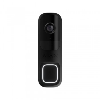 Відеодзвінок Ajax DoorBell black з вбудованим штучним інтелектом, ІЧ-сенсором та керуванням у застосунках