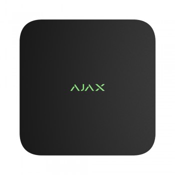 Мережевий відеореєстратор Ajax NVR DC black на 8 каналів з живленням від низьковольтного джерела
