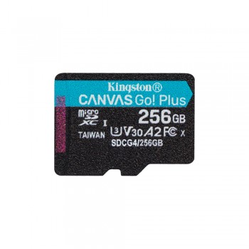 Карта пам'яті Kingston microSDXC 256GB Canvas Go! Plus G4 Class 10 UHS-I U3 V30 A2 (SDCG4/256GBSP)