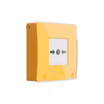 Бездротова програмована кнопка Ajax ManualCallPoint (Yellow) Jeweller з механізмом скидання